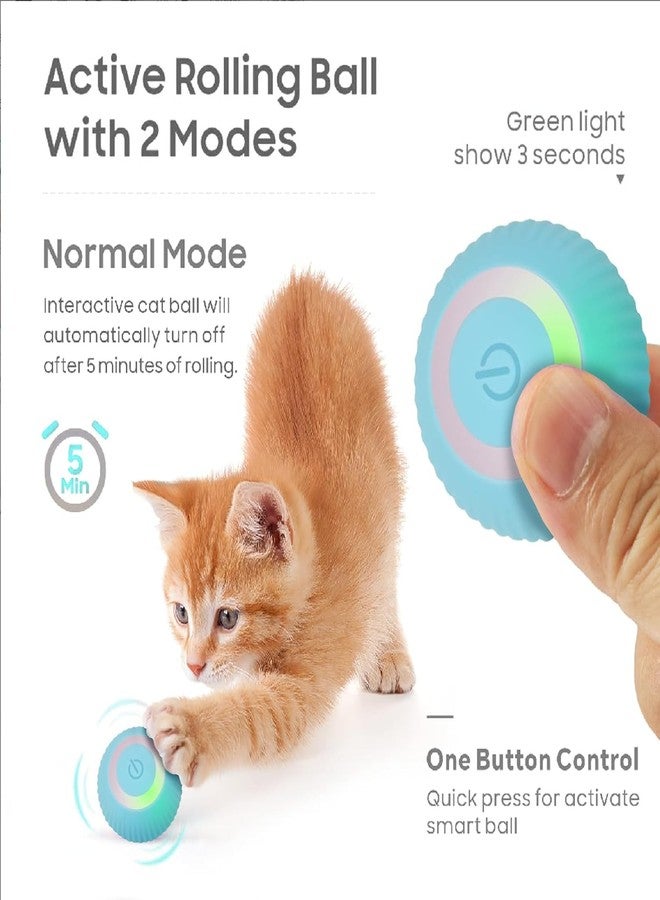 VAVSU Interactive Cat Toy Ball，USB Rechargeable Automatic Cat Toy Balls Automatic Moving Rolling Cat Toys for Indoor Kitten Smart Ball Toy Gift for Your Kitty(Multicolor) - Image 4
